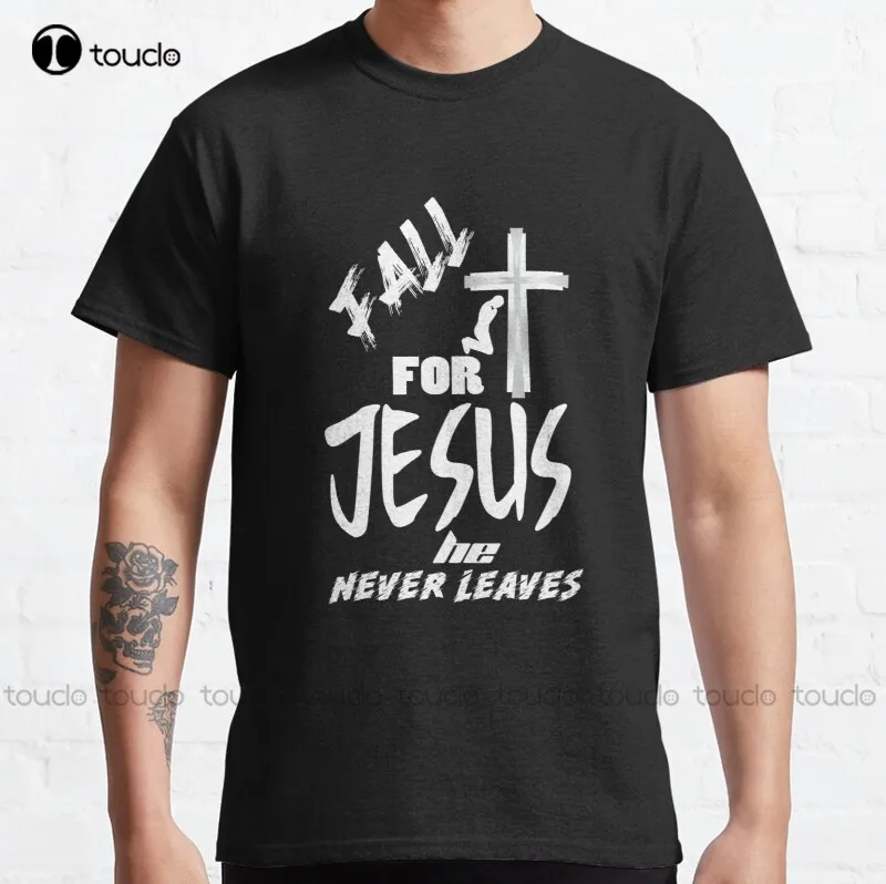 New Fall For Jesus He Never Leaves | Fall For Jesus Classic T-Shirt Black T Shirt Unisex
New Fall For Jesus He Never Leaves | Fall For Jesus Classic T-Shirt Black T Shirt Unisex