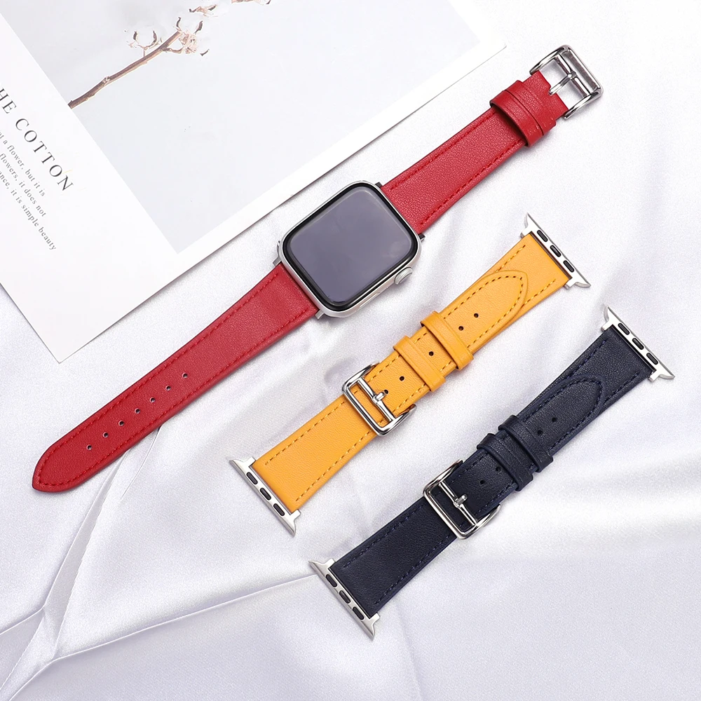 Single ring Leather Strap suitablefor iWatch 38mm 42mm Susiness sports band Suitable for Apple Watch 40mm 44mm Series 123456 SE
Single ring Leather Strap suitablefor iWatch 38mm 42mm Susiness sports band Suitable for Apple Watch 40mm 44mm Series 123456 SE