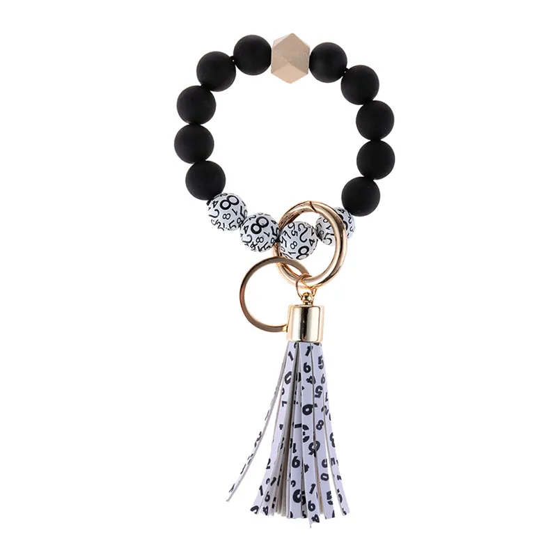 1pcs Silicone Beaded Wood Beads Keychain Dot Digital Number Key Wristlet Bracelet Pendant Keyring For Women Accessories
1pcs Silicone Beaded Wood Beads Keychain Dot Digital Number Key Wristlet Bracelet Pendant Keyring For Women Accessories