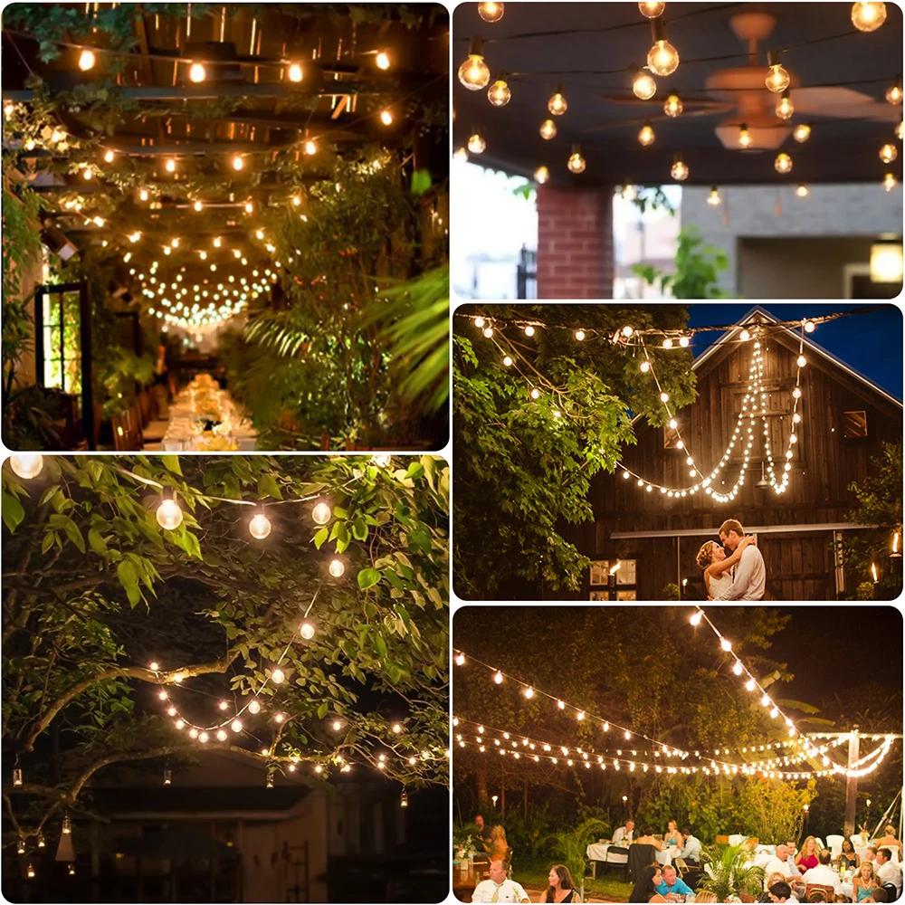 50FT 30FT 25FT Patio string light Outdoor christmas decoration fairy string light for outdoor party garden garland wedding dj
50FT 30FT 25FT Patio string light Outdoor christmas decoration fairy string light for outdoor party garden garland wedding dj