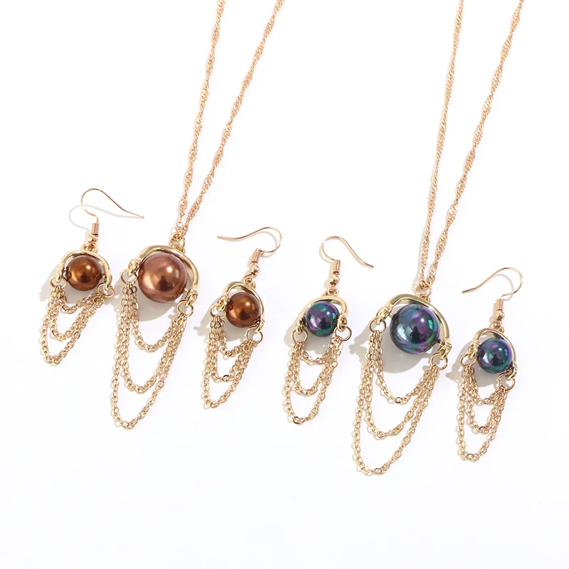 KOMi Polynesia Hawaii Long Tassel Chain Pendant Glass Imitation Pearl Lady Necklace and Earring Set Fashion Jewelry aleación
KOMi Polynesia Hawaii Long Tassel Chain Pendant Glass Imitation Pearl Lady Necklace and Earring Set Fashion Jewelry aleación