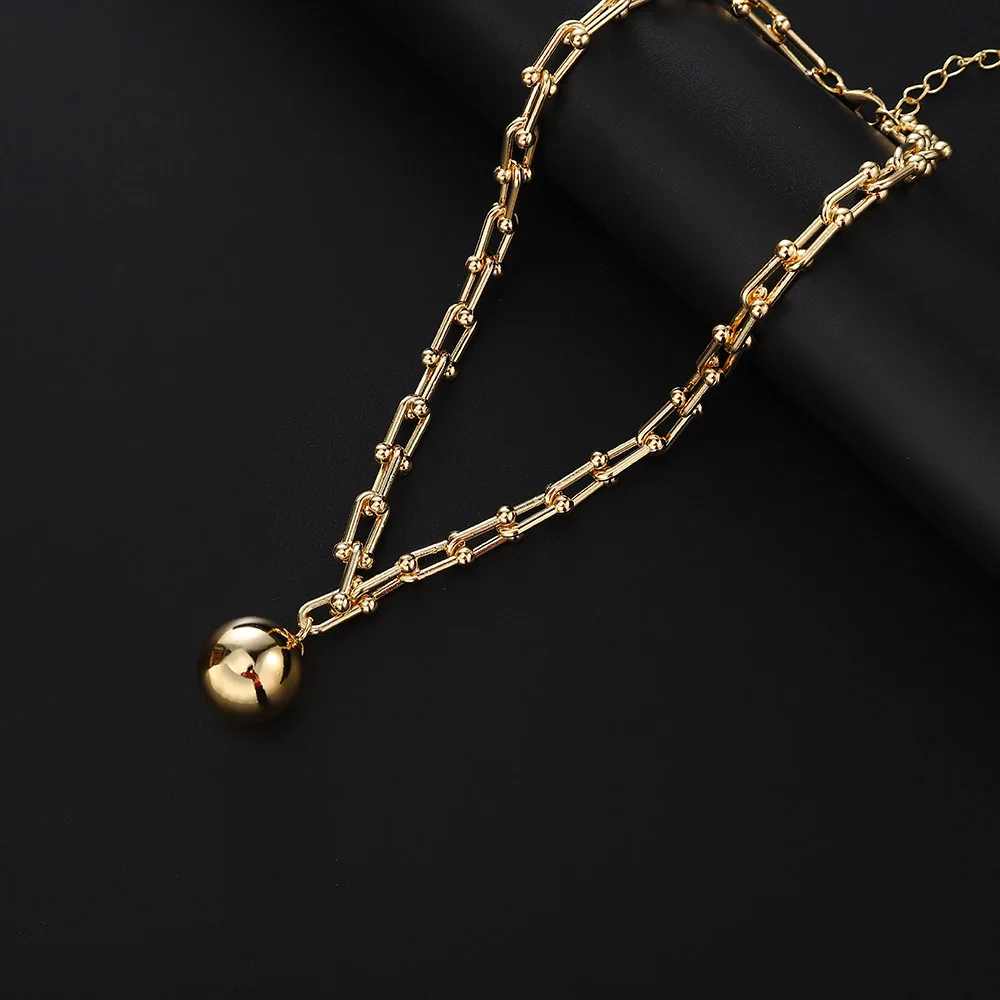 Ball Pendants Necklace Hollow Alloy U Shape Chain Neck Vintage Women Girls Jewelry Accessories Hip-Hop Rock
Ball Pendants Necklace Hollow Alloy U Shape Chain Neck Vintage Women Girls Jewelry Accessories Hip-Hop Rock