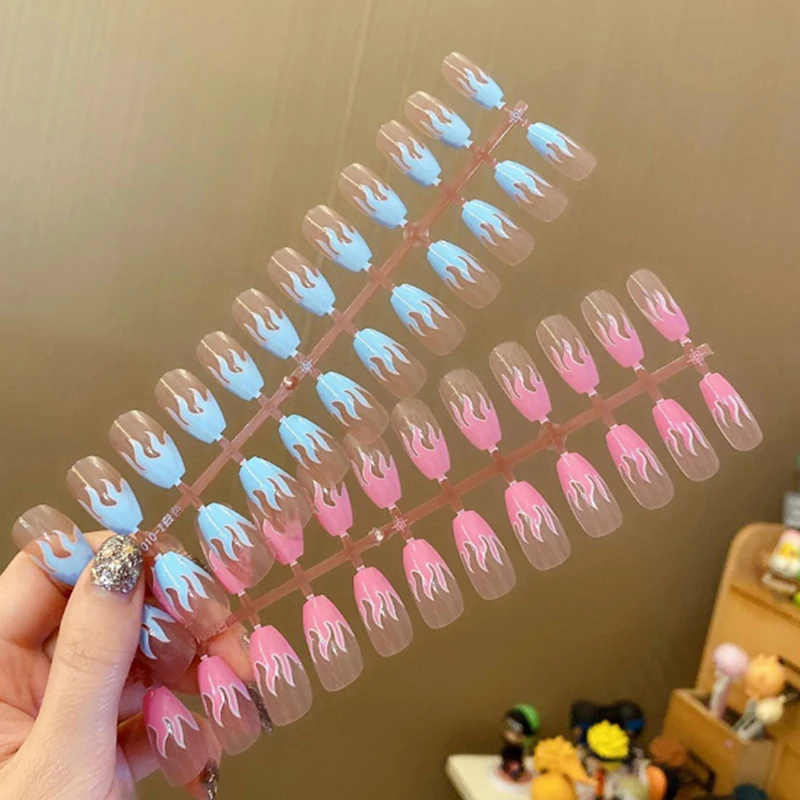 2020 New Coffin Head Natural Fire Flame Nail Tips 24 Pc/Set Fake Nails Full Cover Manicure Tool
2020 New Coffin Head Natural Fire Flame Nail Tips 24 Pc/Set Fake Nails Full Cover Manicure Tool