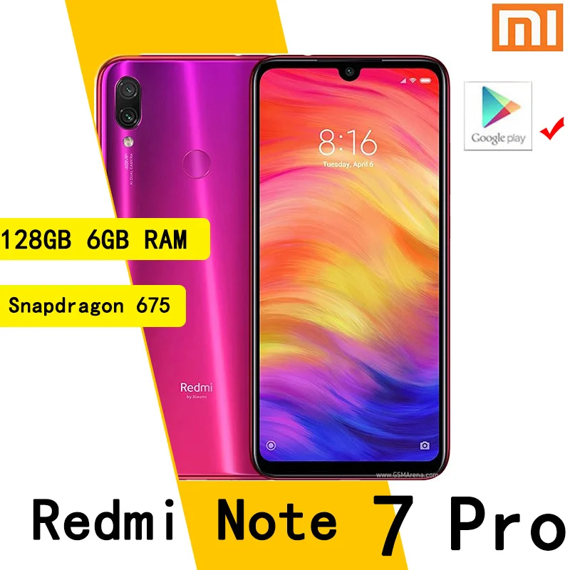 Xiaomi Redmi note 7 pro smartphone mobile phone Snapdragon 675 with 48.0 MP Camera Fingerprint Quick Charge 4.0
Xiaomi Redmi note 7 pro smartphone mobile phone Snapdragon 675 with 48.0 MP Camera Fingerprint Quick Charge 4.0