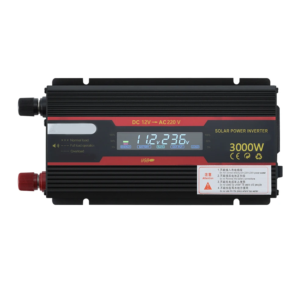 6000W / 4000W / 3000W power inverter Modified Sine Wave LCD display DC 12V to AC 220V Solar car Transformer
6000W / 4000W / 3000W power inverter Modified Sine Wave LCD display DC 12V to AC 220V Solar car Transformer