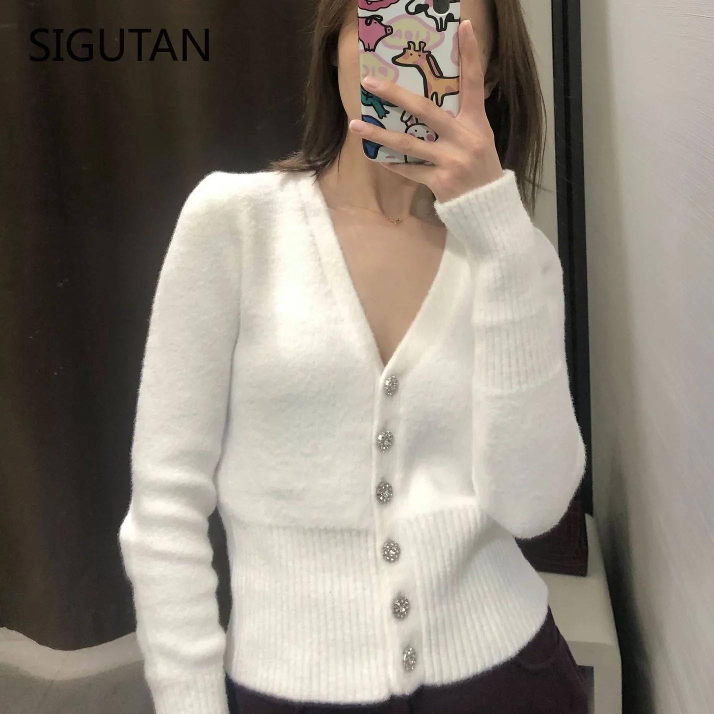 Elegant Long Sleeve Sweater Women 2021 New Single-Breasted Female Short Cardigan Soft Flexible Knitted Outwear
Elegant Long Sleeve Sweater Women 2021 New Single-Breasted Female Short Cardigan Soft Flexible Knitted Outwear