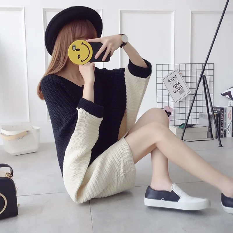 New Sweater Female Korean Version Of The Bat Sleeve Loose Seven-point Sleeve Sweater Autumn And Winter Long Knitted Cape Shirt
New Sweater Female Korean Version Of The Bat Sleeve Loose Seven-point Sleeve Sweater Autumn And Winter Long Knitted Cape Shirt