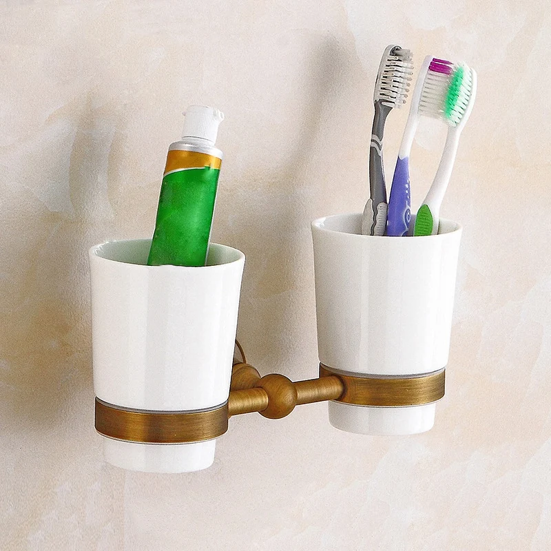 Fashion Toothbrush Holder Double Cup Brass Bathroom Family Toothbrush Cups Holder Set
Fashion Toothbrush Holder Double Cup Brass Bathroom Family Toothbrush Cups Holder Set