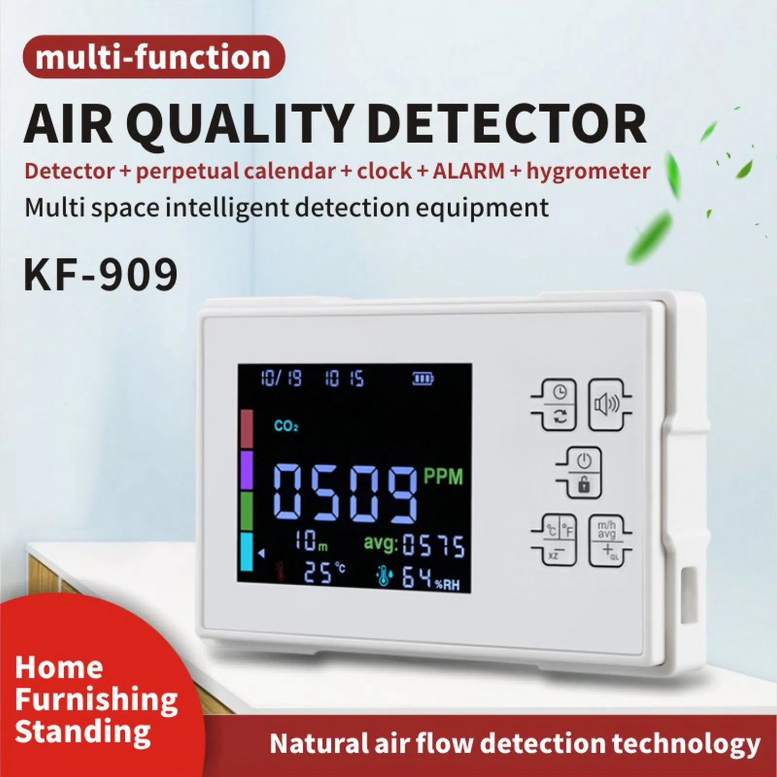 Multifunctional Air Quality Tester Air Gas Detector - CO CO2 Formaldehyde(HCHO) TVOC Temperature and Humidity with Date and Time
Multifunctional Air Quality Tester Air Gas Detector - CO CO2 Formaldehyde(HCHO) TVOC Temperature and Humidity with Date and Time