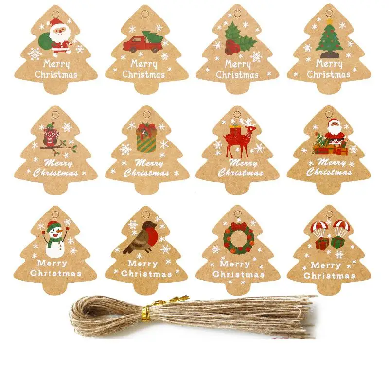 48pcs Merry Christmas Tags with 25cm cord Christmas Tree Kraft Paper Tags Holiday Party Supply, DIY Arts and Crafts Decoration
48pcs Merry Christmas Tags with 25cm cord Christmas Tree Kraft Paper Tags Holiday Party Supply, DIY Arts and Crafts Decoration
