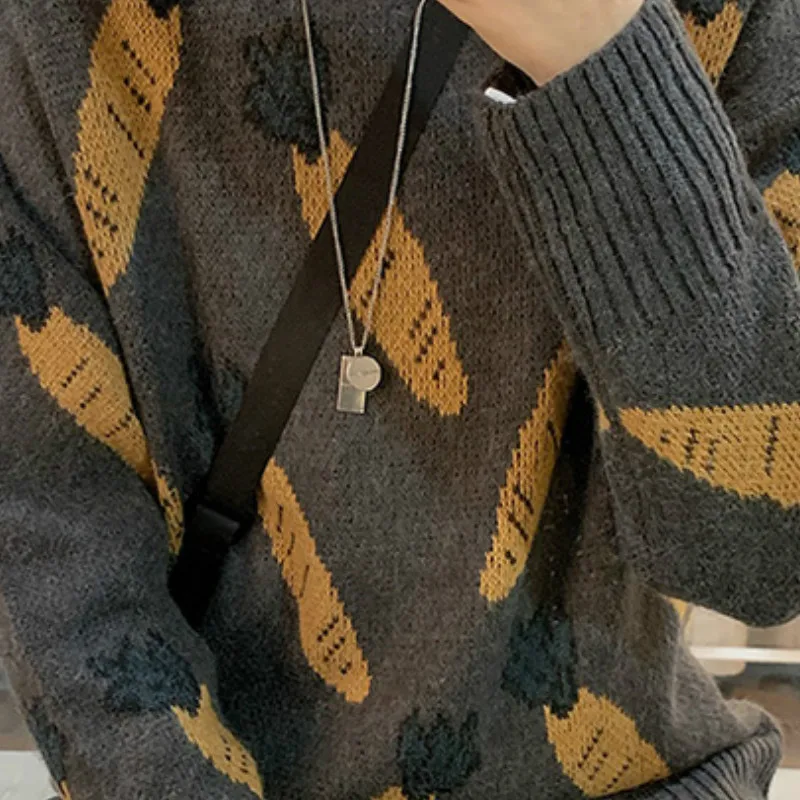 Men Pullover Ins Chic Loose Oversize Knitted Sweater Couples Trendy All-match Cartoon Clothes Simple Winter Warm Cozy Streetwear
Men Pullover Ins Chic Loose Oversize Knitted Sweater Couples Trendy All-match Cartoon Clothes Simple Winter Warm Cozy Streetwear