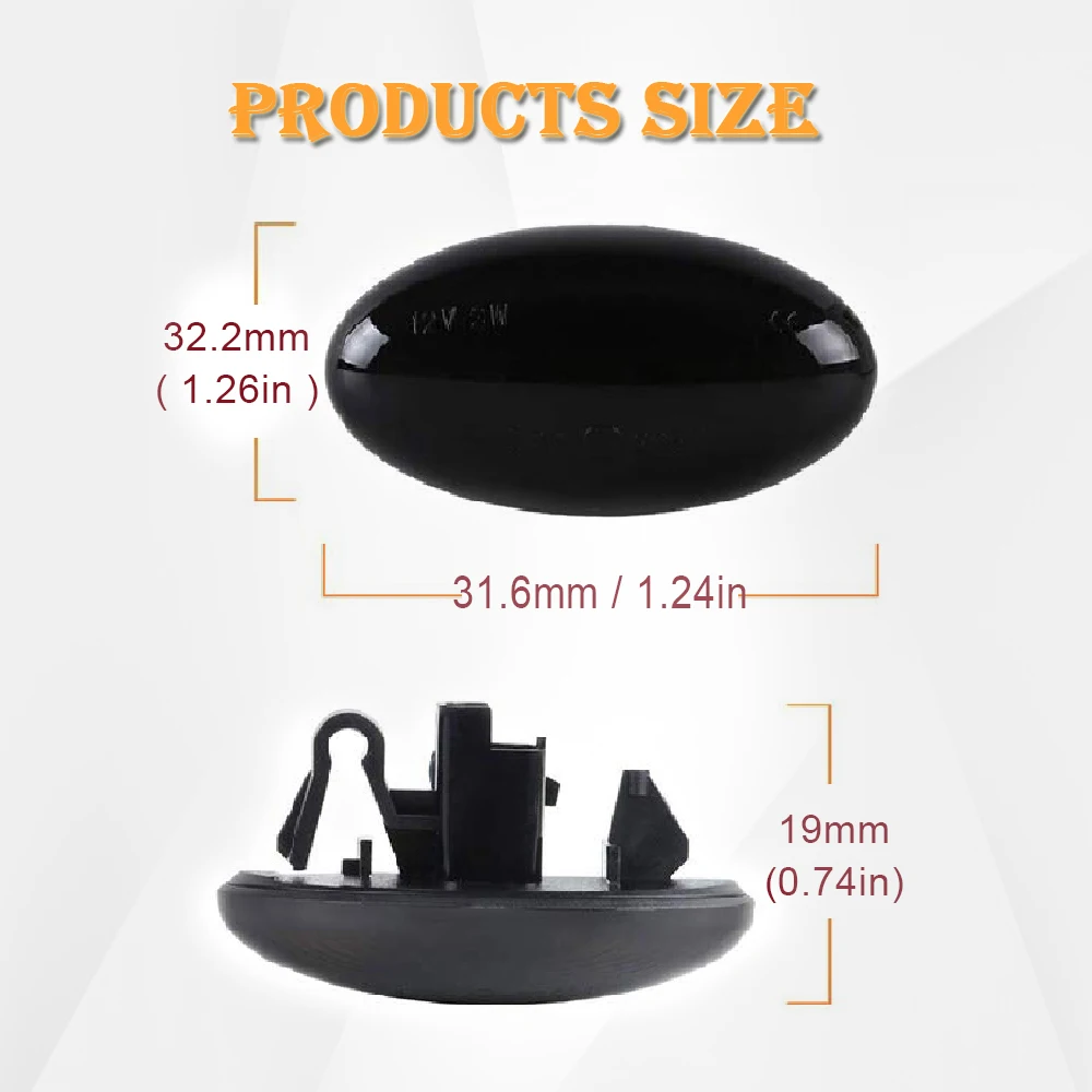 2x LED Side Marker Lights Repeater Indicator Lamp For Peugeot 107 1007 108 206 301 307 407 4007 607 Expert Partner Traveller 
2x LED Side Marker Lights Repeater Indicator Lamp For Peugeot 107 1007 108 206 301 307 407 4007 607 Expert Partner Traveller