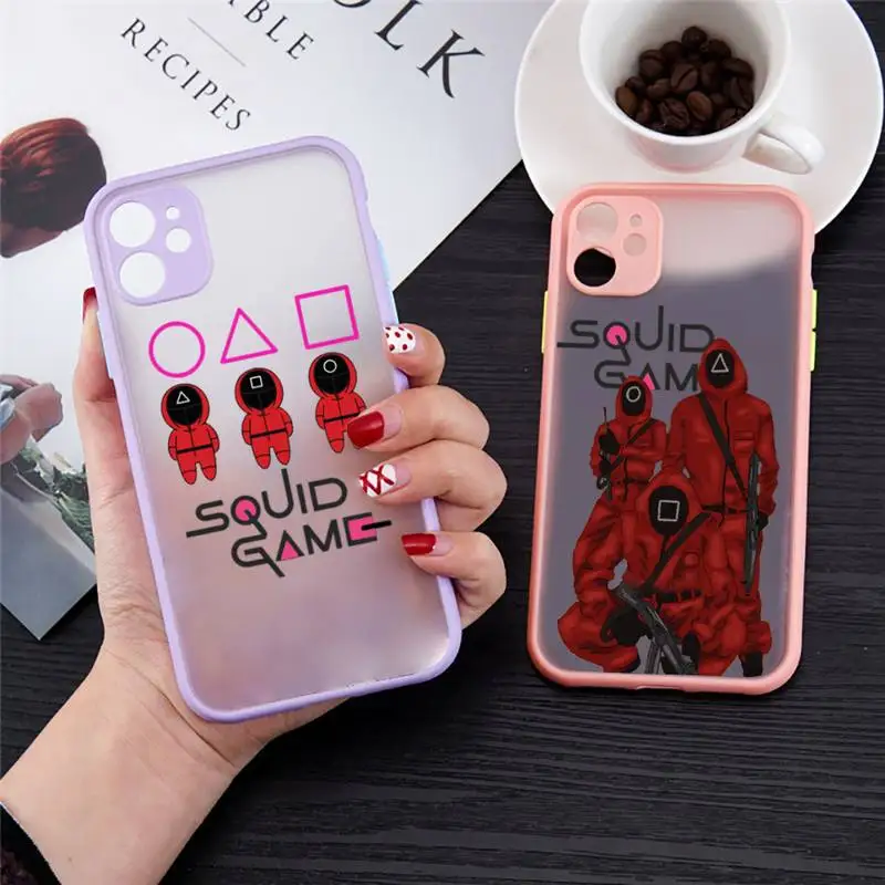 Squid Game 456 horror tv show Phone Case For iPhone 12 11 Mini Pro XR XS Max 7 8 Plus X Matte transparent Pink Back Cover
Squid Game 456 horror tv show Phone Case For iPhone 12 11 Mini Pro XR XS Max 7 8 Plus X Matte transparent Pink Back Cover