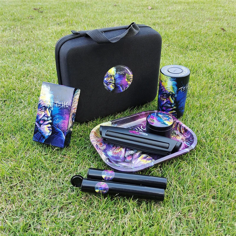 Tobacco Kit Metal Rolling Tray Set Spices Crusher Airtight Container Zinc Alloy Weed Grinder Herb with Tobacco Travel Case
Tobacco Kit Metal Rolling Tray Set Spices Crusher Airtight Container Zinc Alloy Weed Grinder Herb with Tobacco Travel Case