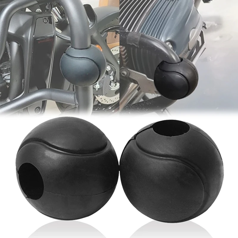 

Motorcycle 22-32mm Tube Bars Anti Fall Crash Bar Guard Ball Frame Slider Rubber Protector For Harley Honda Yamaha Bobber Custom