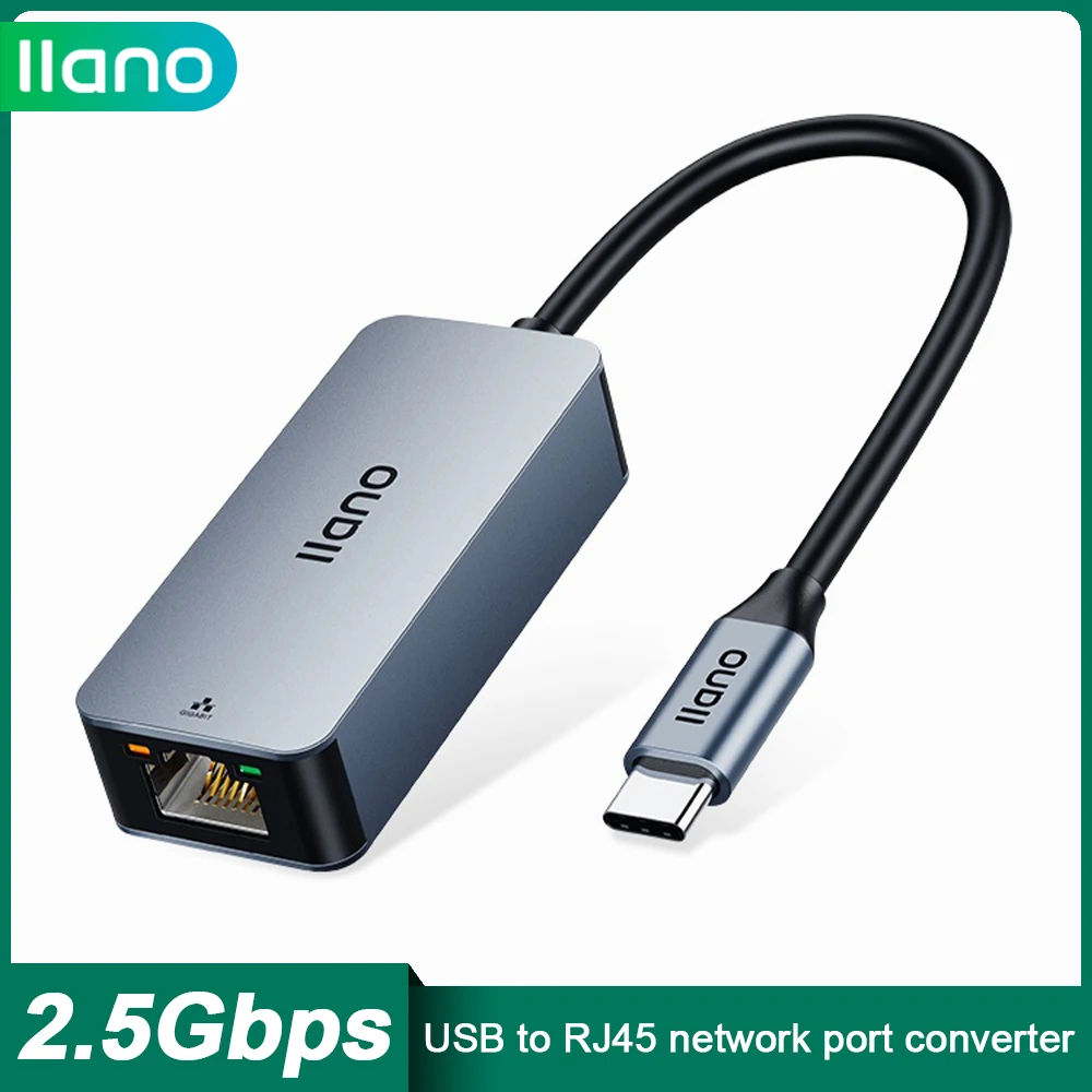 

Внешняя сетевая карта llano, проводная, 2500 Мбит/с, USB C, 2,5G, преобразователь usb-c в RJ45, Ethernet Lan-адаптер, концентратор для MacBook Ethernet