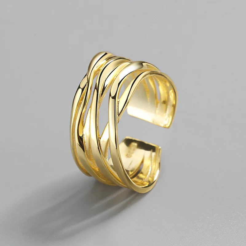 New Minimalist Multi Layer Winding Line Open Rings Wide Gold Index Finger Joint Ring Luxuri Design Ring For Woman 2020
New Minimalist Multi Layer Winding Line Open Rings Wide Gold Index Finger Joint Ring Luxuri Design Ring For Woman 2020