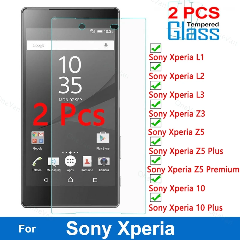 2 шт. закаленное стекло для Sony Xperia Z3 L3 L2 L1 Защитное телефона 10 Plus Z5 Premium 9H | Мобильные