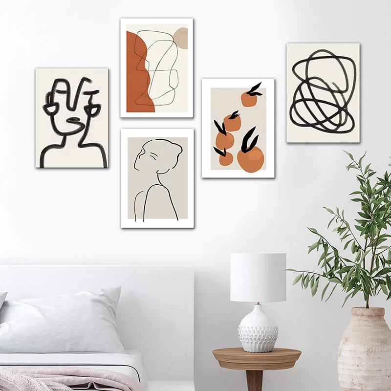 Modern Abstract Line Figures Posters and Prints Canvas Painting Minimalist Wall Art Pictures for Living Room Bedroom Home Decor
Modern Abstract Line Figures Posters and Prints Canvas Painting Minimalist Wall Art Pictures for Living Room Bedroom Home Decor