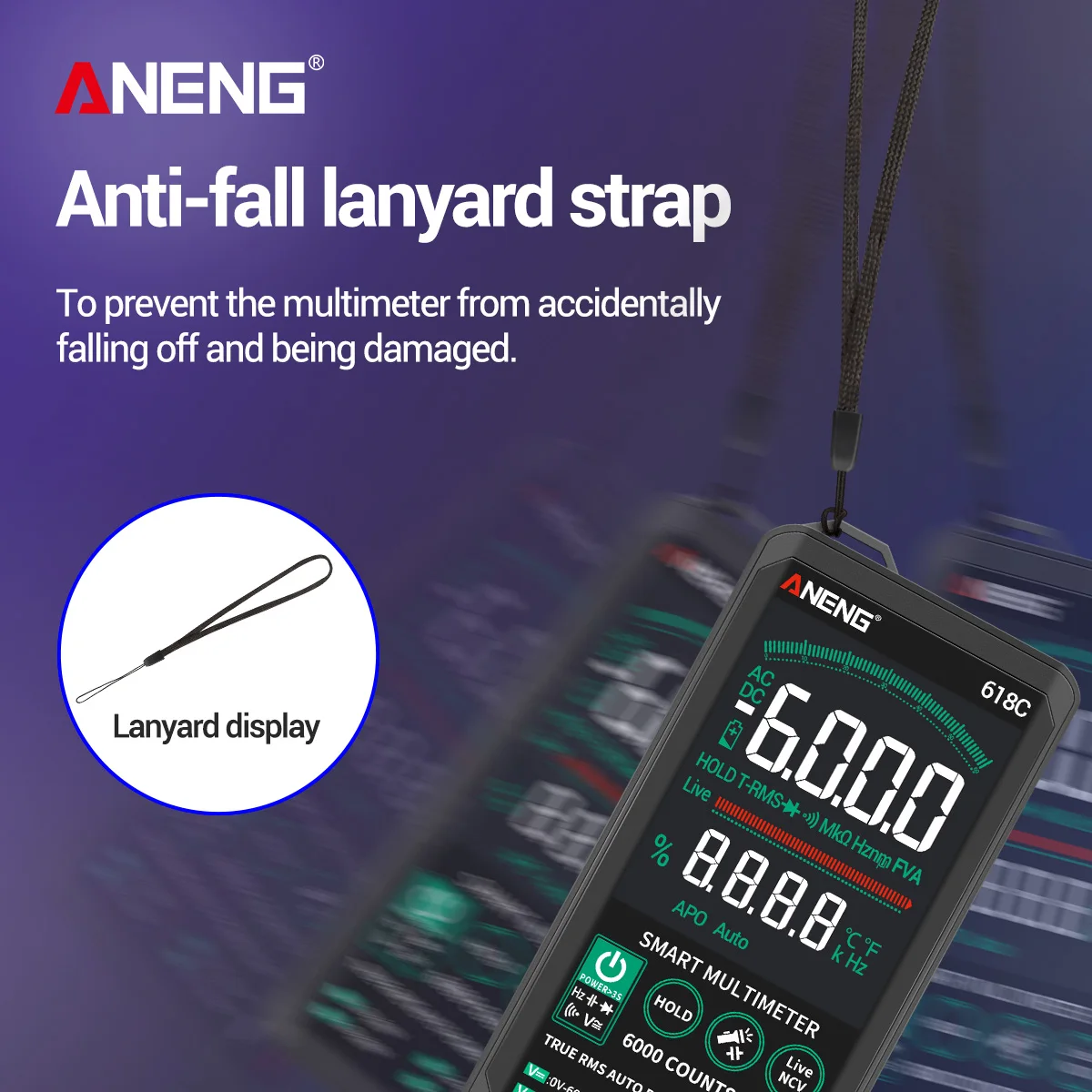 ANENG Multimeter with AC/DC Voltage Tester for Electronics Digital Autoranging Multimeter with Audible Continuity True Backlit
ANENG Multimeter with AC/DC Voltage Tester for Electronics Digital Autoranging Multimeter with Audible Continuity True Backlit