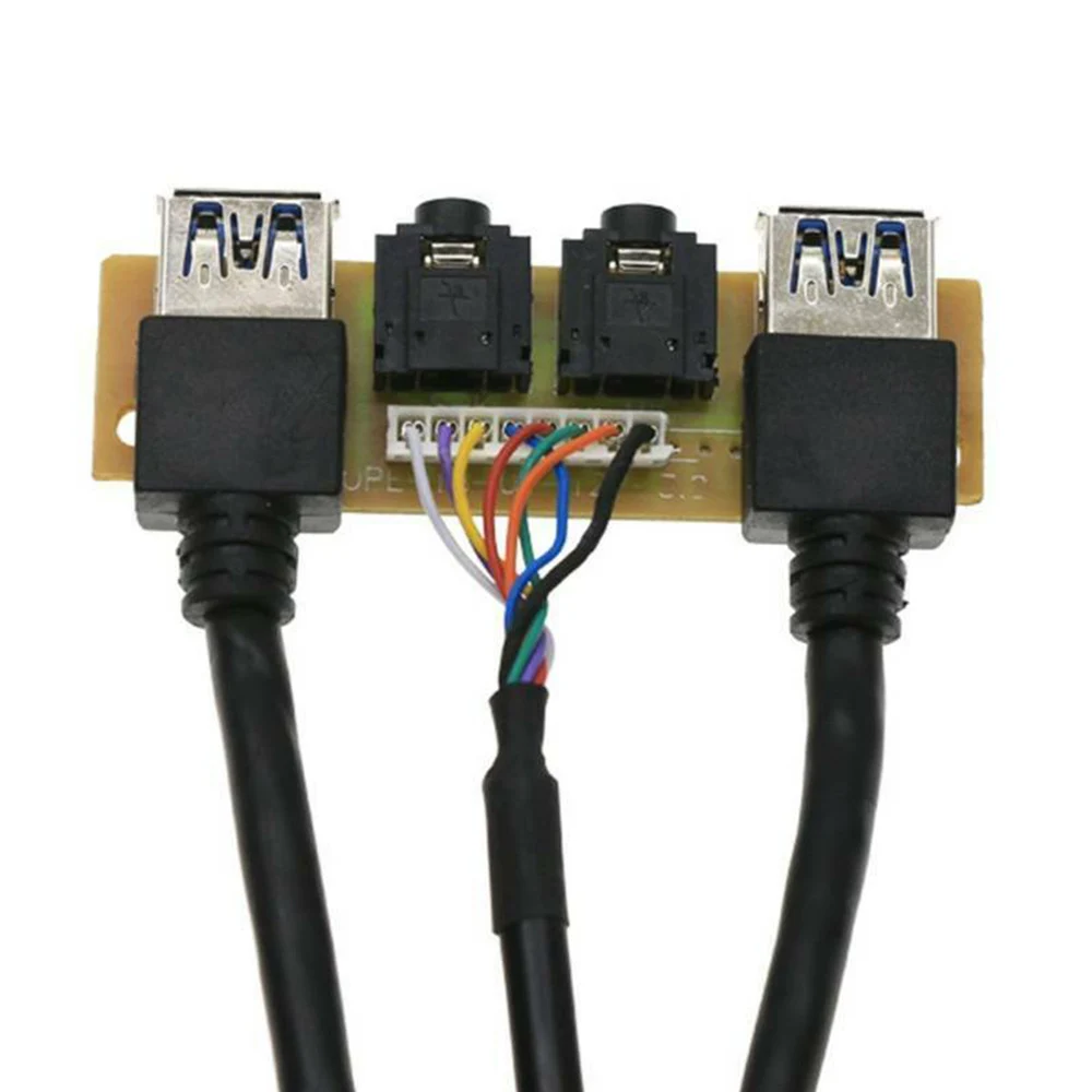 USB Front Panel Cable 2 x USB3.0+HD Audio Jack Ports DIY Computer Chassis Front Audio Baffle Case Extension Wire for PC Desktop
USB Front Panel Cable 2 x USB3.0+HD Audio Jack Ports DIY Computer Chassis Front Audio Baffle Case Extension Wire for PC Desktop