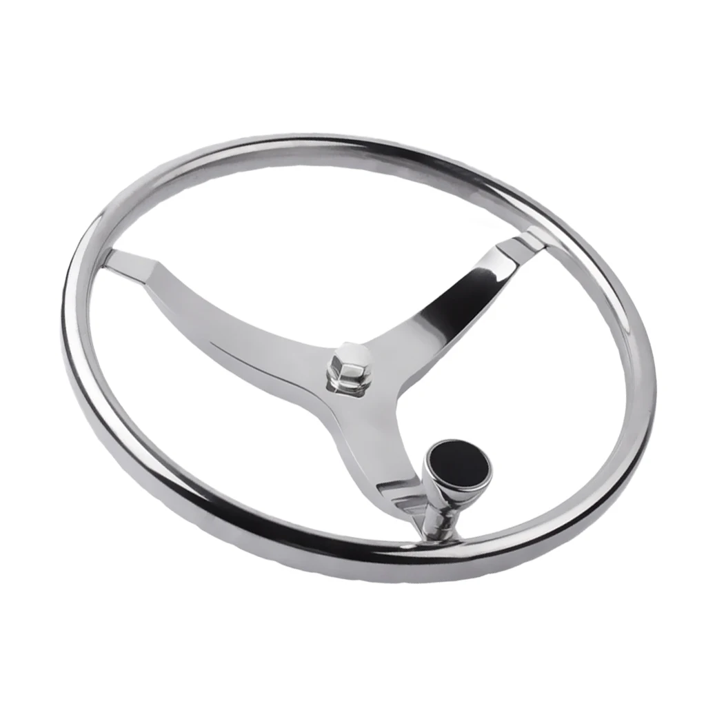 High Grade Marine 3-Spoke Boat Steering Wheel, 13.4 Inch Diameter
High Grade Marine 3-Spoke Boat Steering Wheel, 13.4 Inch Diameter