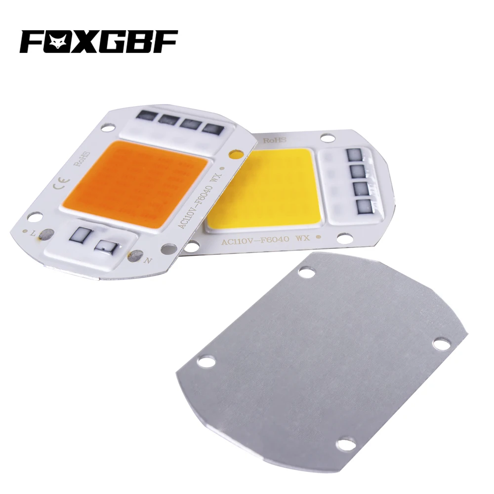FOXGBF 10W 20W 30W 50W LED Chip COB Chip LED Lamp 110V 220V 240V No Need Driver for Flood Light Spotlight Lampada DIY Lighting
FOXGBF 10W 20W 30W 50W LED Chip COB Chip LED Lamp 110V 220V 240V No Need Driver for Flood Light Spotlight Lampada DIY Lighting