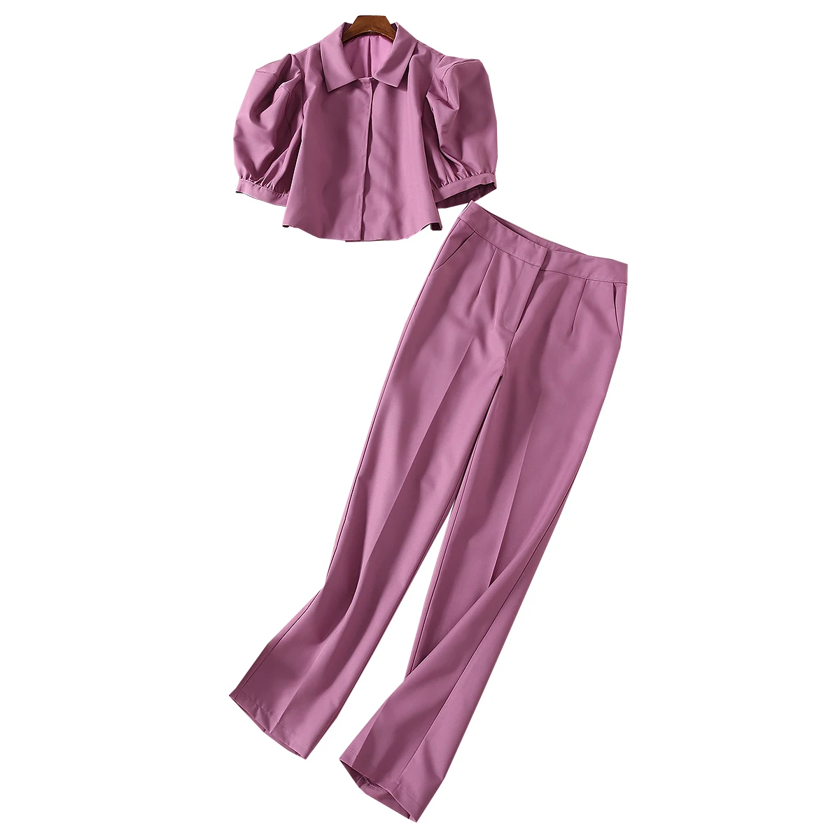 JCHB 2021 summer new fashion Lapel bubble short sleeve shirt slim trousers two piece suit 
JCHB 2021 summer new fashion Lapel bubble short sleeve shirt slim trousers two piece suit