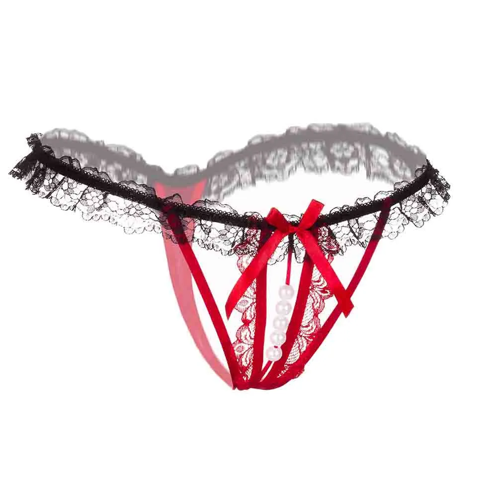 Sexy Bowknot Thongs Women's Sexy Underwear Pearl Lace Temptation Panties Ladies See Through Lingerie Briefs Female Underpants
Sexy Bowknot Thongs Women's Sexy Underwear Pearl Lace Temptation Panties Ladies See Through Lingerie Briefs Female Underpants