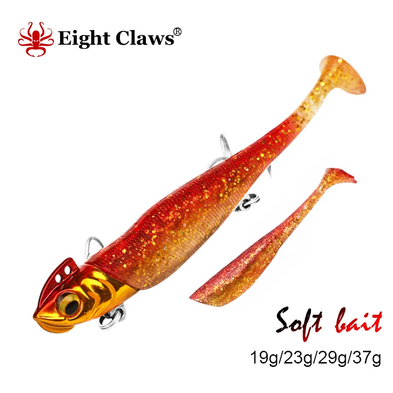 EIGHT CLAWS Soft Fishing Lure Metal Jig Head Glow Soft Lure Body 19g 23g 29g 37g Paddle Tail Swimabit Artificial Soft Bait
EIGHT CLAWS Soft Fishing Lure Metal Jig Head Glow Soft Lure Body 19g 23g 29g 37g Paddle Tail Swimabit Artificial Soft Bait