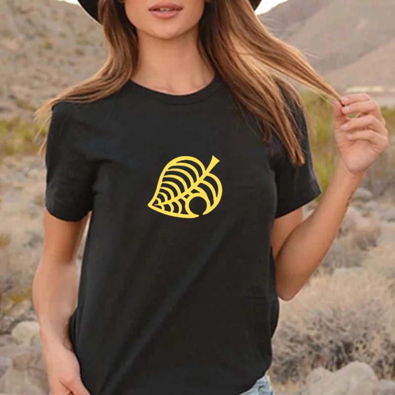 Crossing Leaf Female T Shirt 2021 Unique Cotton Short Sleeve Femme Tops Funny Graphic Tee O-neck Women's Streetwear
Crossing Leaf Female T Shirt 2021 Unique Cotton Short Sleeve Femme Tops Funny Graphic Tee O-neck Women's Streetwear