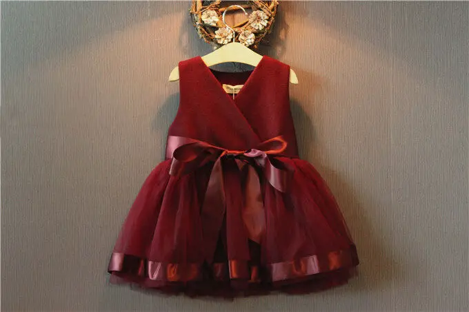 Fashion Girls Sleeveless Prom Dress Tulle Gown Formal Wedding Dresses 2-7Y
