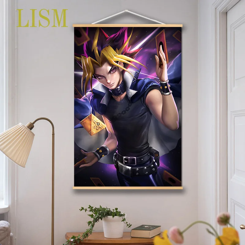 YU-GI-OH Yami Yugi Anime manga wall Poster solid wood hanging scroll with canvas painting
YU-GI-OH Yami Yugi Anime manga wall Poster solid wood hanging scroll with canvas painting