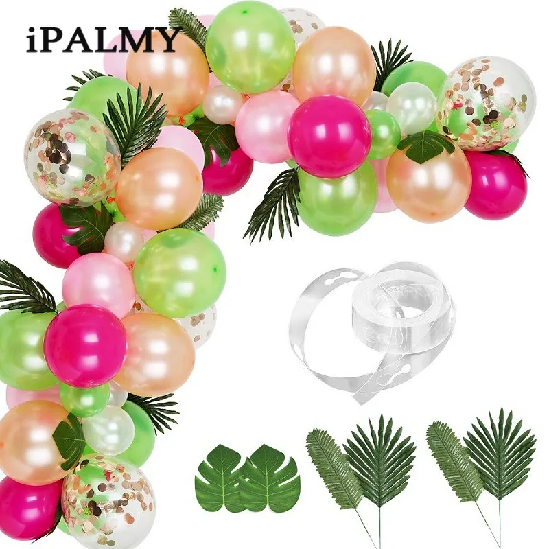 83 Pieces Tropical Balloons Garland Kit DIY Luau Balloon Arch Garland with Palm Leaves and Balloon Strip for Party Decorations
83 Pieces Tropical Balloons Garland Kit DIY Luau Balloon Arch Garland with Palm Leaves and Balloon Strip for Party Decorations