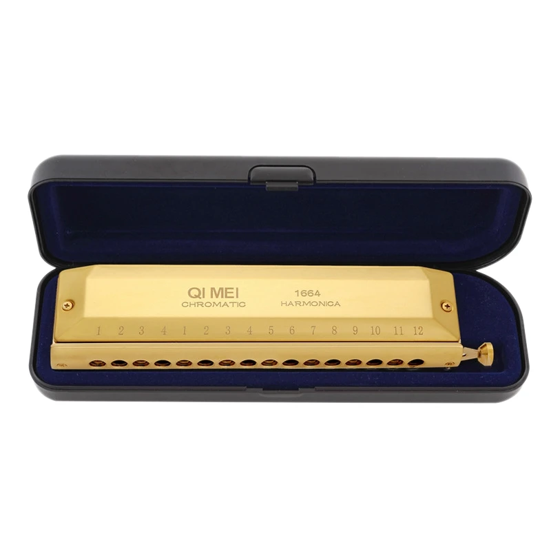 QI MEI Chromatic Harmonica 16 Hole 64 Tone Mouth Organ Instrumentos Key of C Professional Musical Instruments
QI MEI Chromatic Harmonica 16 Hole 64 Tone Mouth Organ Instrumentos Key of C Professional Musical Instruments