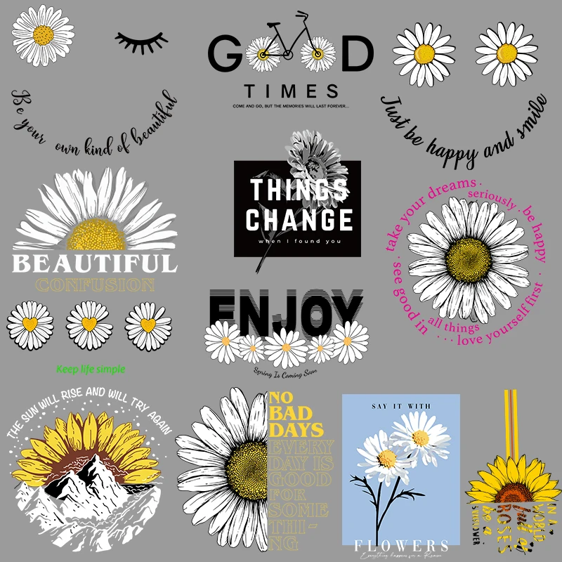 Little Daisies Patches For Clothing Heat Transfer Parches For T-Shirt Diy Iron On Transfer Fashion Flower Decoration Sticker
Little Daisies Patches For Clothing Heat Transfer Parches For T-Shirt Diy Iron On Transfer Fashion Flower Decoration Sticker