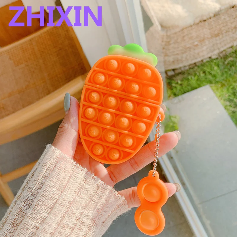 3D Carrot Bubble Silicone Soft Case For Air pods Pro Wireless charging Box elive Stress Fidget Toys Cover for Airpods 1 2 3
3D Carrot Bubble Silicone Soft Case For Air pods Pro Wireless charging Box elive Stress Fidget Toys Cover for Airpods 1 2 3