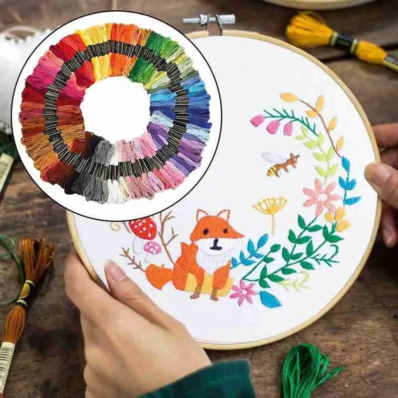 50 Colors 8m Colorful Cross Stitch Cotton Embroidery Embroidery Flowers Cotton Lovers Thread For Cross Stitch To Embroidery T1W0
50 Colors 8m Colorful Cross Stitch Cotton Embroidery Embroidery Flowers Cotton Lovers Thread For Cross Stitch To Embroidery T1W0