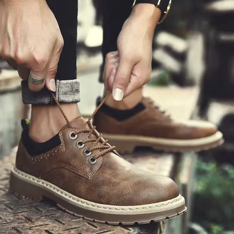 WEH Men Casual Leather Shoes trend Men Martins Leather Shoes Work Safety Shoes Winter Waterproof Ankle Botas Leather Oxfords
WEH Men Casual Leather Shoes trend Men Martins Leather Shoes Work Safety Shoes Winter Waterproof Ankle Botas Leather Oxfords