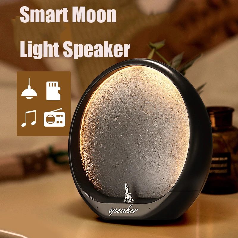 Smart moonlight night wireless bluetooth speaker light wall-mounted subwoofer speaker desktop soundbar FM radio
Smart moonlight night wireless bluetooth speaker light wall-mounted subwoofer speaker desktop soundbar FM radio