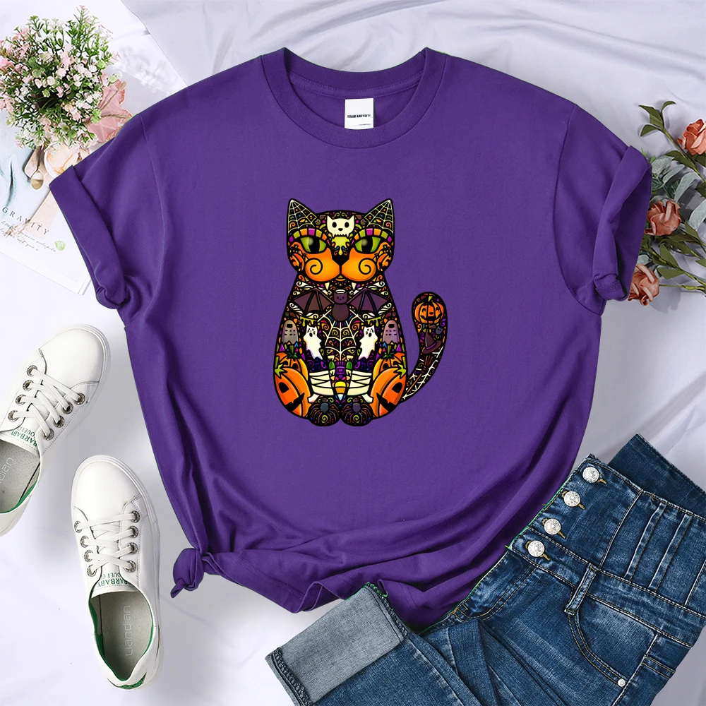 Halloween Cat Printing Tshirts Woman Summer Kawaii Temperament Top Hip Hop Style Tshirt 2021 Fashion Loose T-shirts Female
Halloween Cat Printing Tshirts Woman Summer Kawaii Temperament Top Hip Hop Style Tshirt 2021 Fashion Loose T-shirts Female