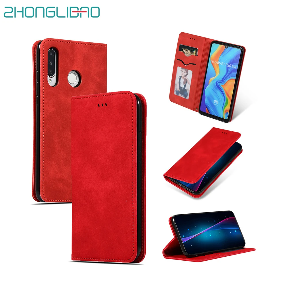 Чехол книжка с магнитной застежкой для Huawei P30 Mate 30 20 P20 Lite Honor Pro 8x P Smart Plus Z Y9 Prime