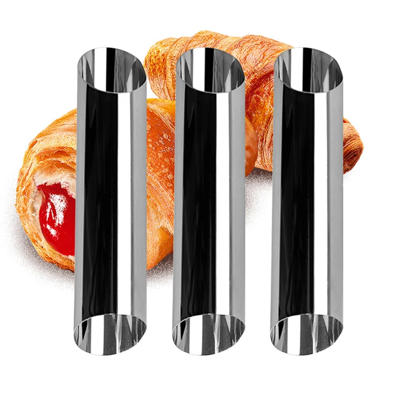 1Pcs DIY Cream Horn Moulds Stainless Steel Baking Cones Spiral Baked Croissants Tubes Horn Pastry Roll Cake Mold
1Pcs DIY Cream Horn Moulds Stainless Steel Baking Cones Spiral Baked Croissants Tubes Horn Pastry Roll Cake Mold