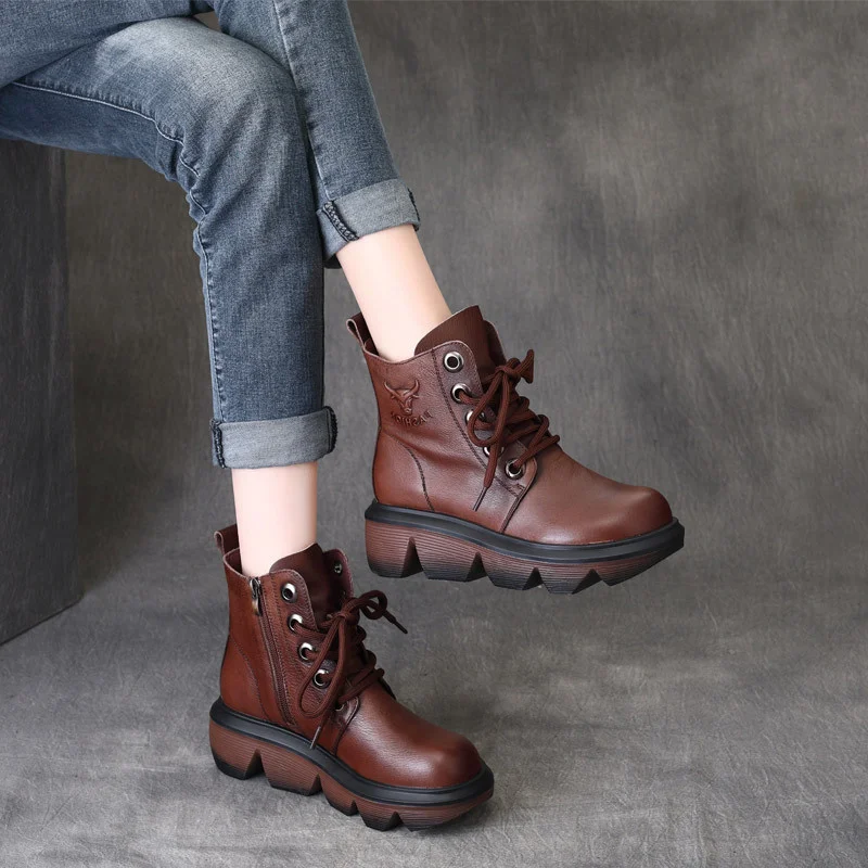 2021 spring new cowhide British style round head side zipper thick soled boots slope heel single boots short boots
2021 spring new cowhide British style round head side zipper thick soled boots slope heel single boots short boots
