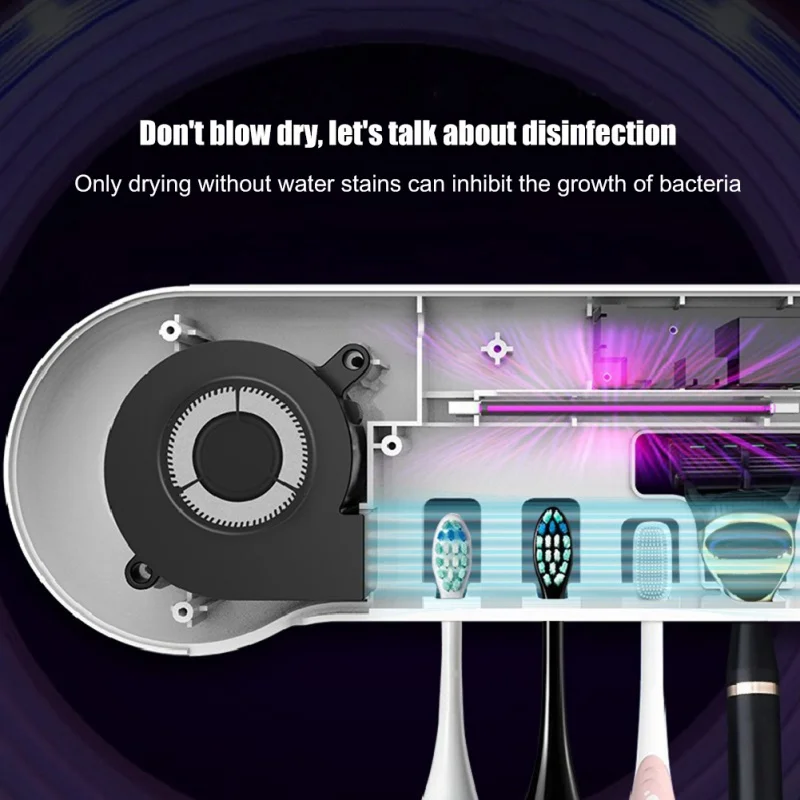 Ultraviolet Intelligent Air-dry Electric Sterilizer Toothbrush Holder 2 In 1 UV Light Bathroom Disinfection Toothbrush Holder
Ultraviolet Intelligent Air-dry Electric Sterilizer Toothbrush Holder 2 In 1 UV Light Bathroom Disinfection Toothbrush Holder