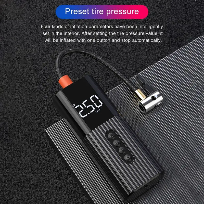 Newest Inflatable Pump Mini Portable Air Compressor with LED Lighting 12V Tyre Inflator for Car Bicycle Ball
Newest Inflatable Pump Mini Portable Air Compressor with LED Lighting 12V Tyre Inflator for Car Bicycle Ball