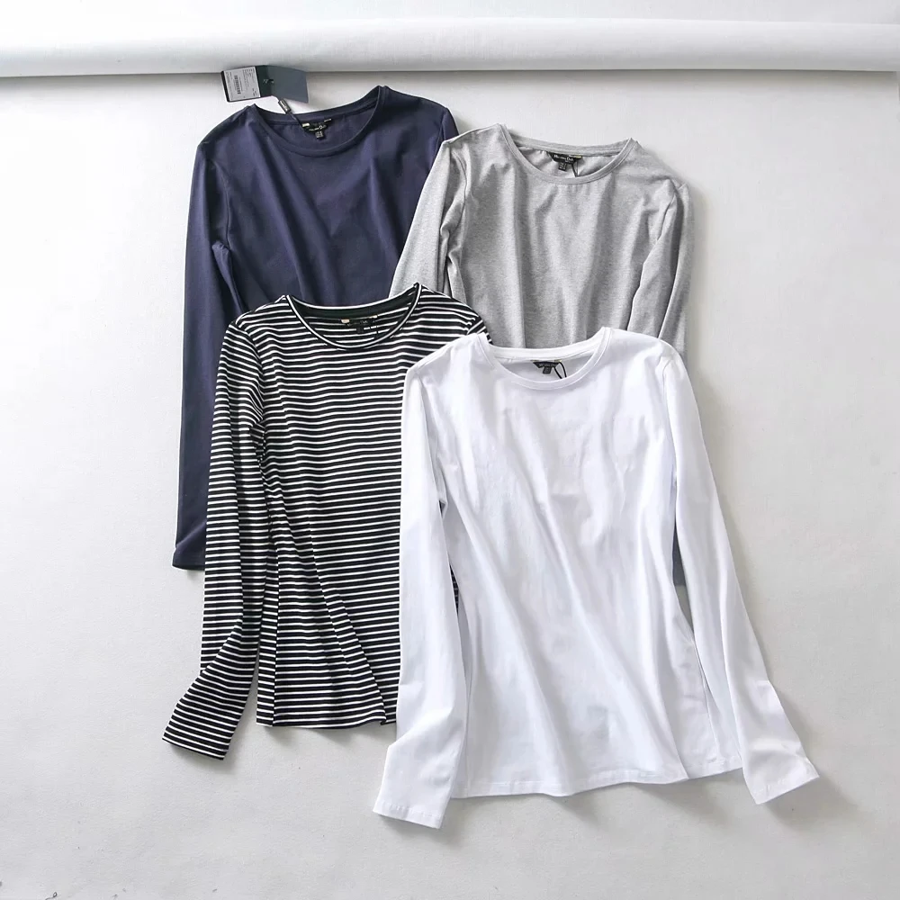 Withered england style slim cotton o-neck simple basic solid long sleeve tshirt summer t shirt women camisetas verano mujer 2020
Withered england style slim cotton o-neck simple basic solid long sleeve tshirt summer t shirt women camisetas verano mujer 2020