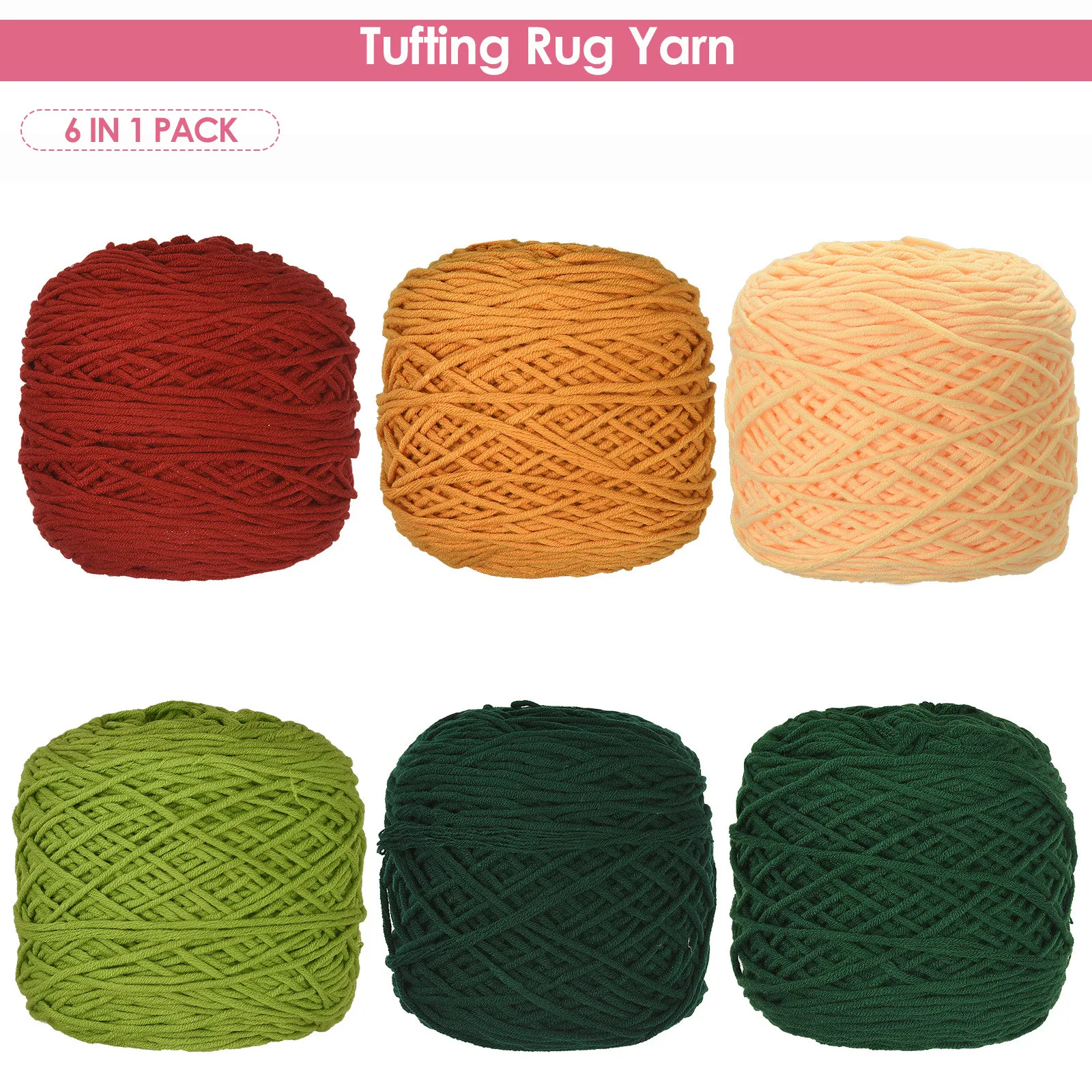 Пряжа для вязания крючком, 6 цветов в комплекте, 190 г/рулон
Пряжа для вязания крючком, 6 цветов в комплекте, 190 г/рулон