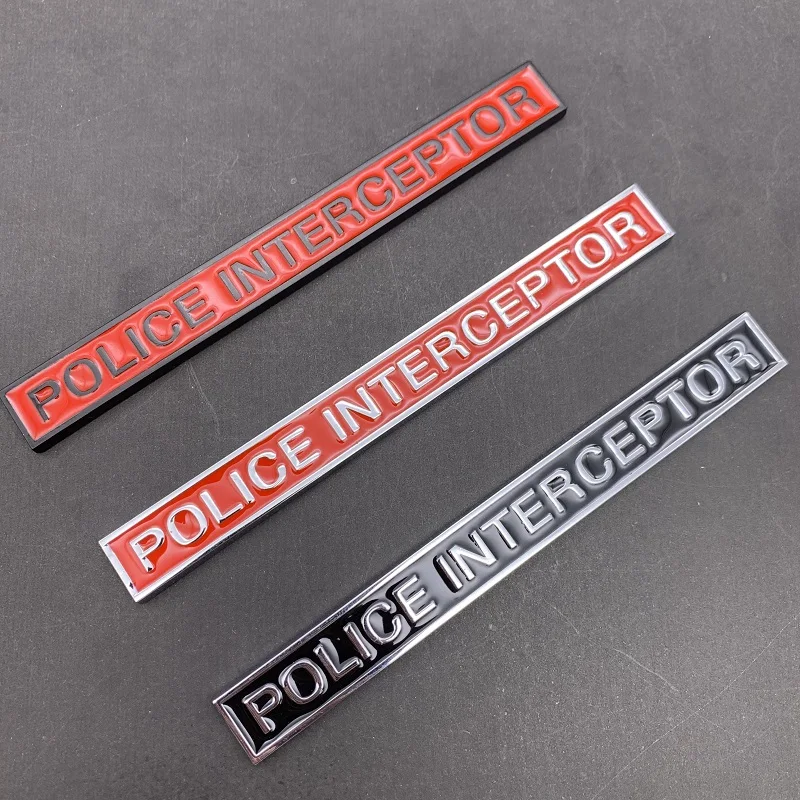 3D Car Trunk Emblem Badge Sticker for Ford Explorer Crown Victoria Police Interceptor Utility Sedan Charger Chevrolet Caprice V8 |