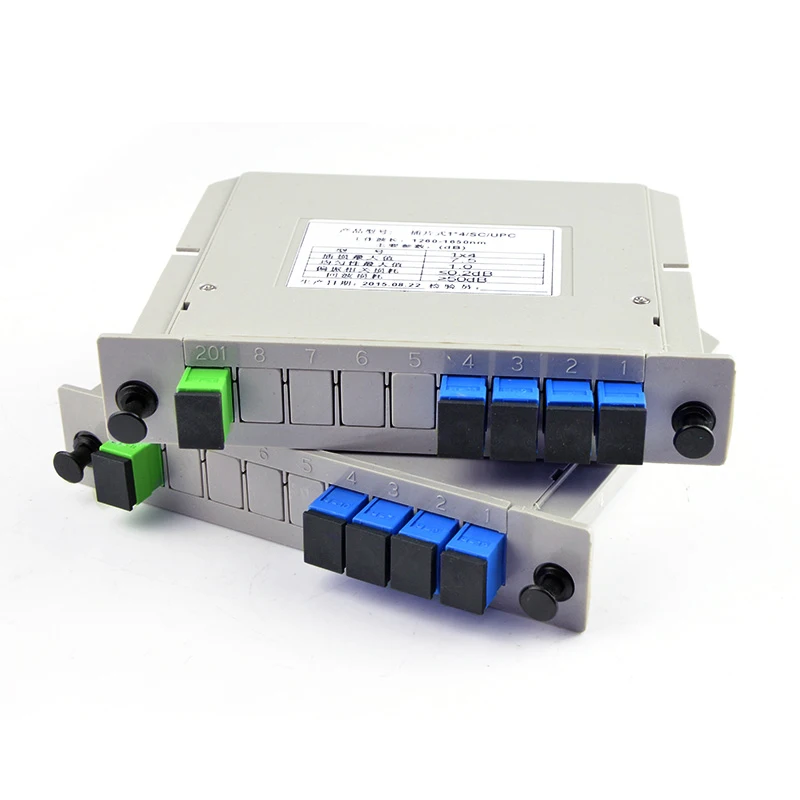 1x4 Telecom PLC Plug-in Optical Splitter Planar Waveguide Fiber Optical Branching Device
1x4 Telecom PLC Plug-in Optical Splitter Planar Waveguide Fiber Optical Branching Device